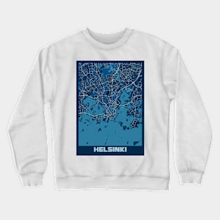 Helsinki - Finland Peace City Map Crewneck Sweatshirt